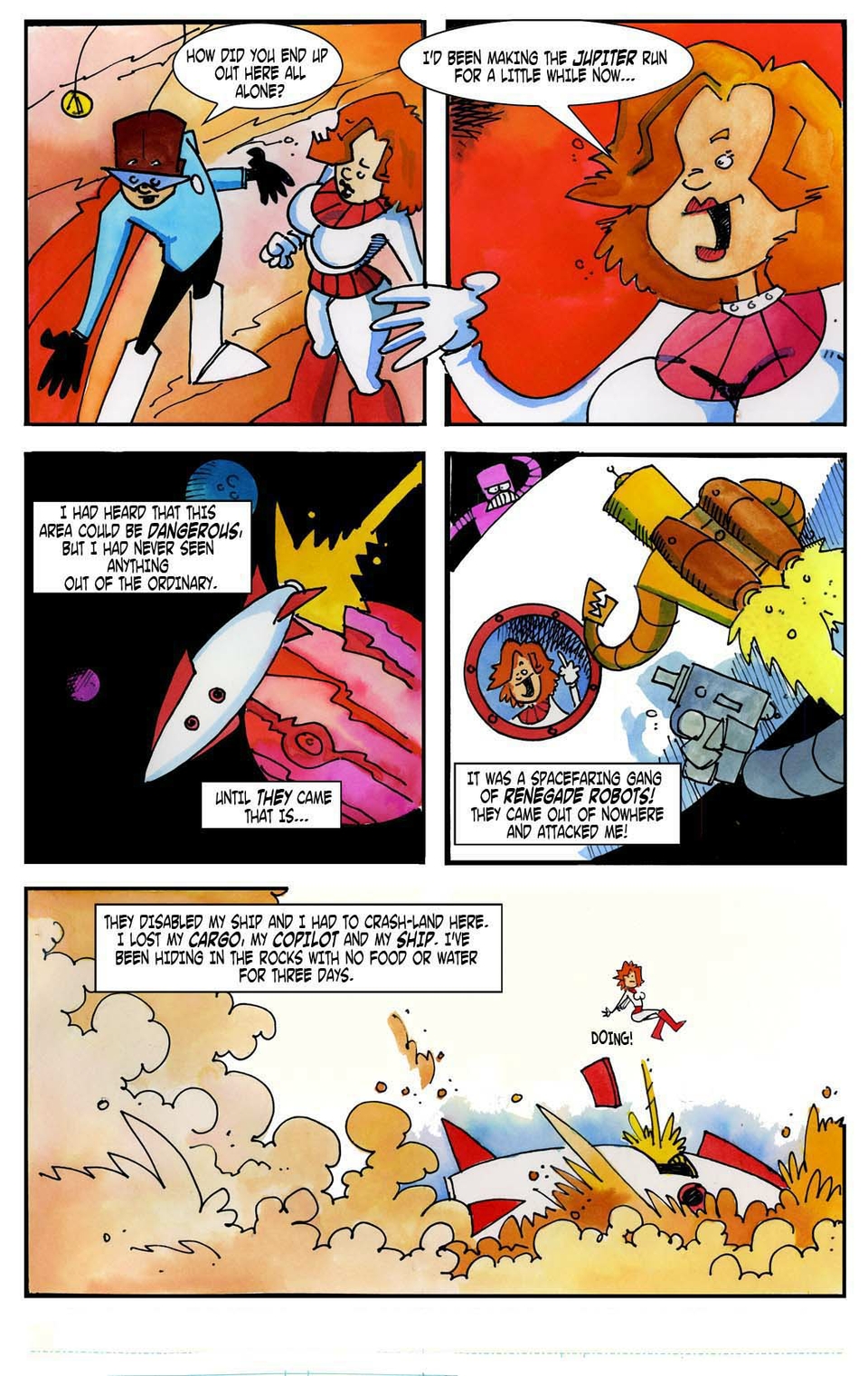 "Revenge of the Robots of Jupiter!" Page 6