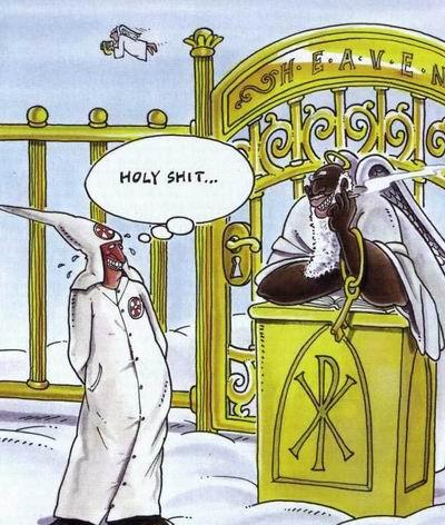 At the pearly gates.-filler