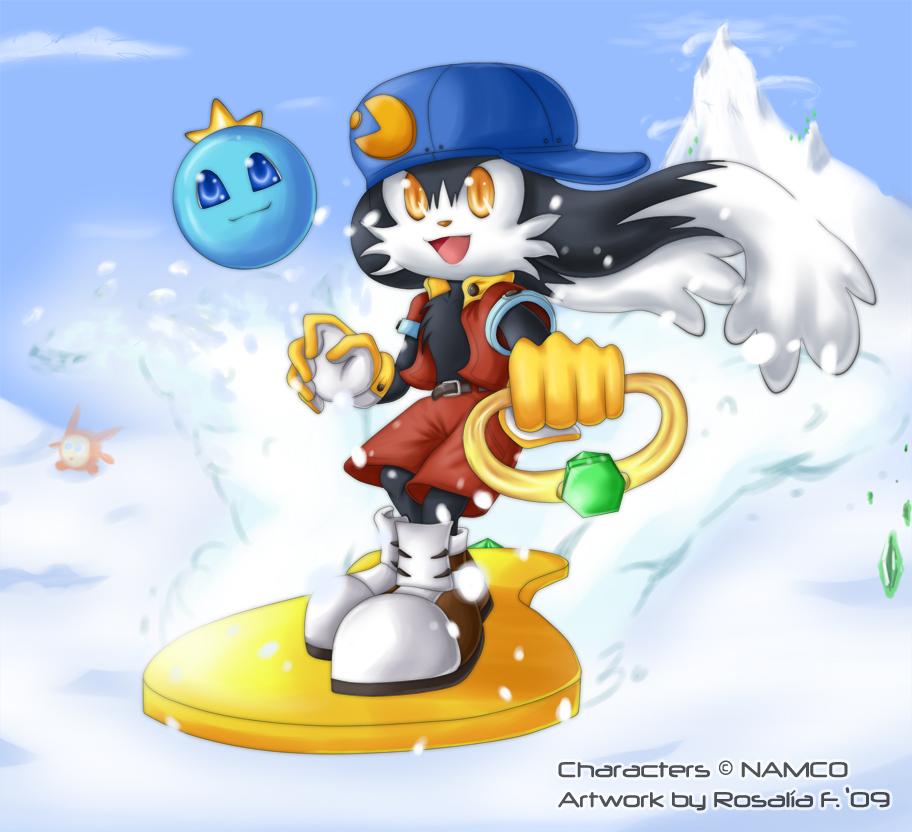 Klonoa snow boarding