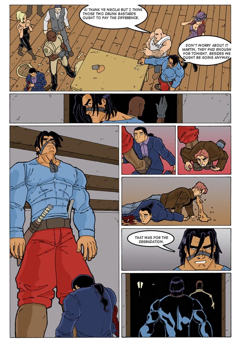 Clockwork gods page 6: Kick em' when the they're down