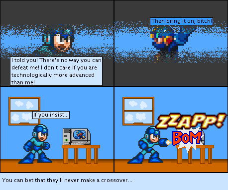 Classic Megaman PWNs Megaman.exe