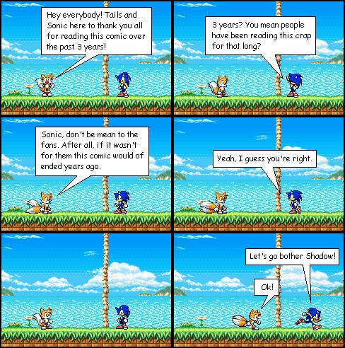 Sonic and Tails Corner's Three Year Anniversary Comic