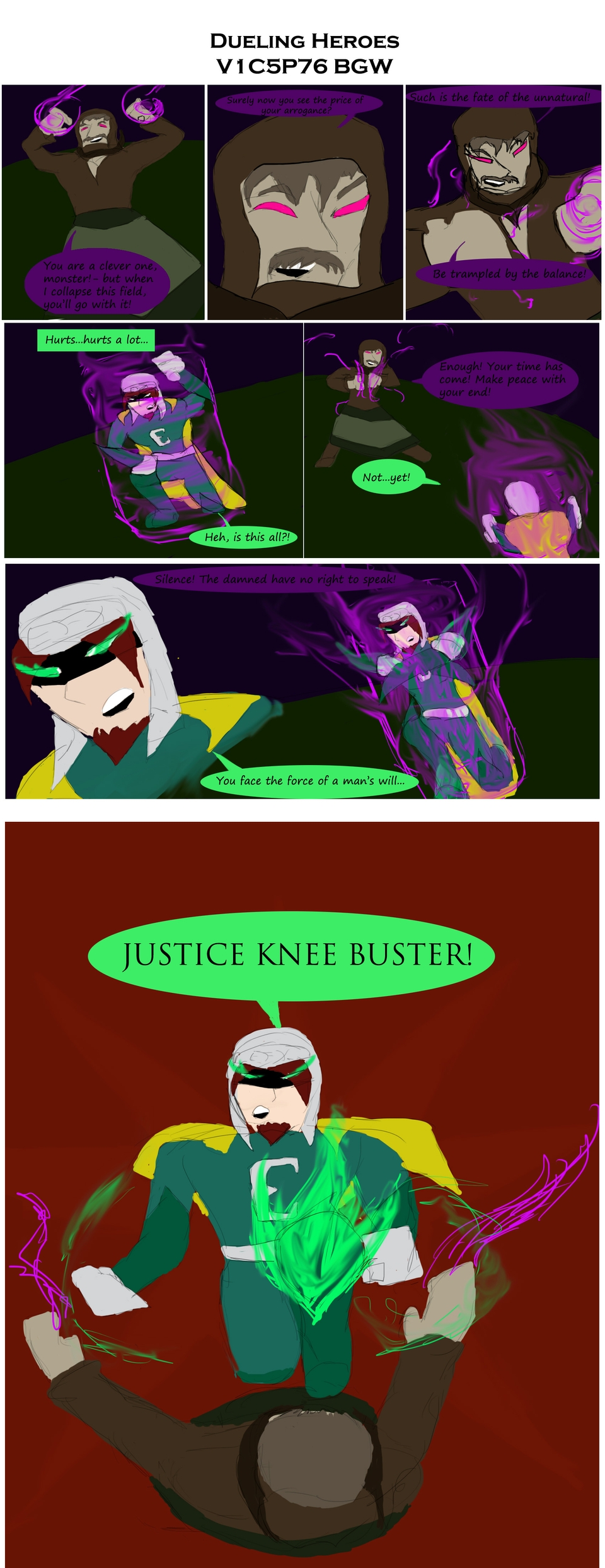 Page 76/77- JUSTICE KNEE BUSTER! 