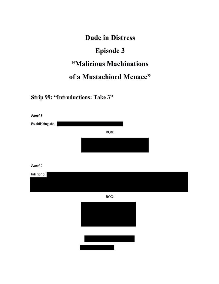 Dude in Distress Episode 3 Script Tease