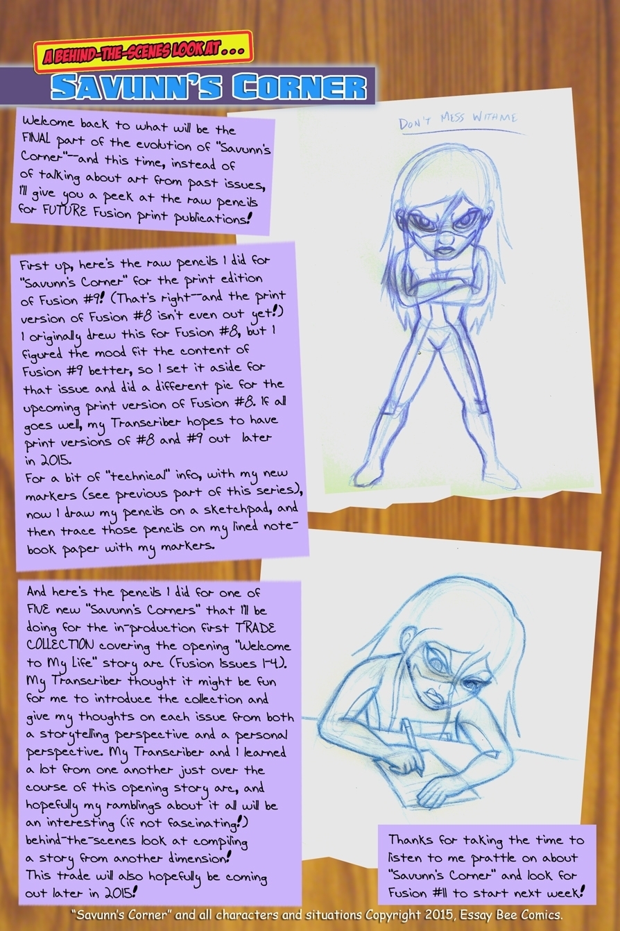 Evolution of "Savunn's Corner" #4