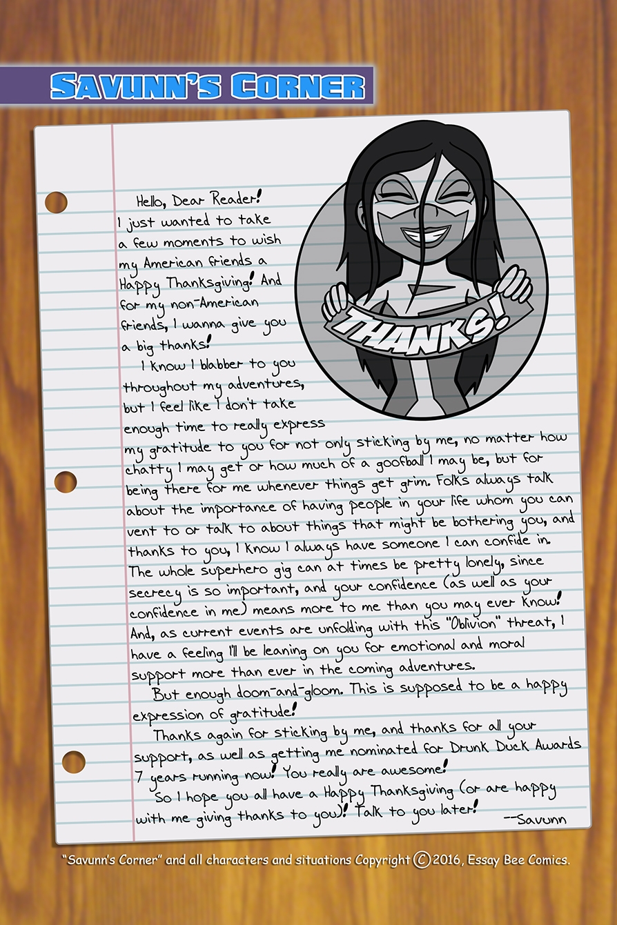 "Savunn's Corner" Thanksgiving 2016