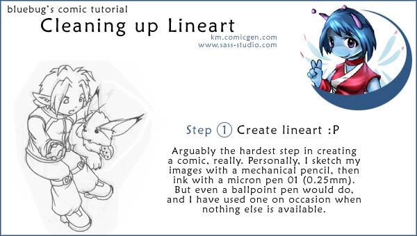 Lineart Cleanup Tutorial by Bluebug 1