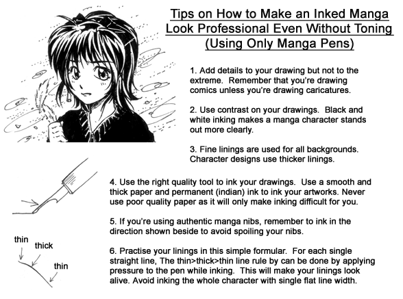 Manga Inking Tips