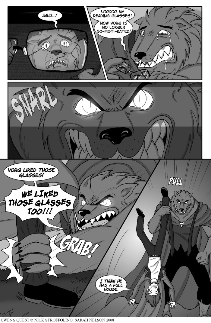 Chapter 2 Page 23 - Don't hit a wolf with glasses