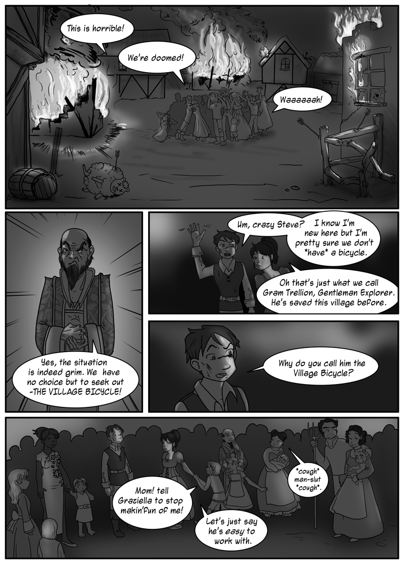 Gram Trellion and the horse he rode in on Page 1 - A town in trouble