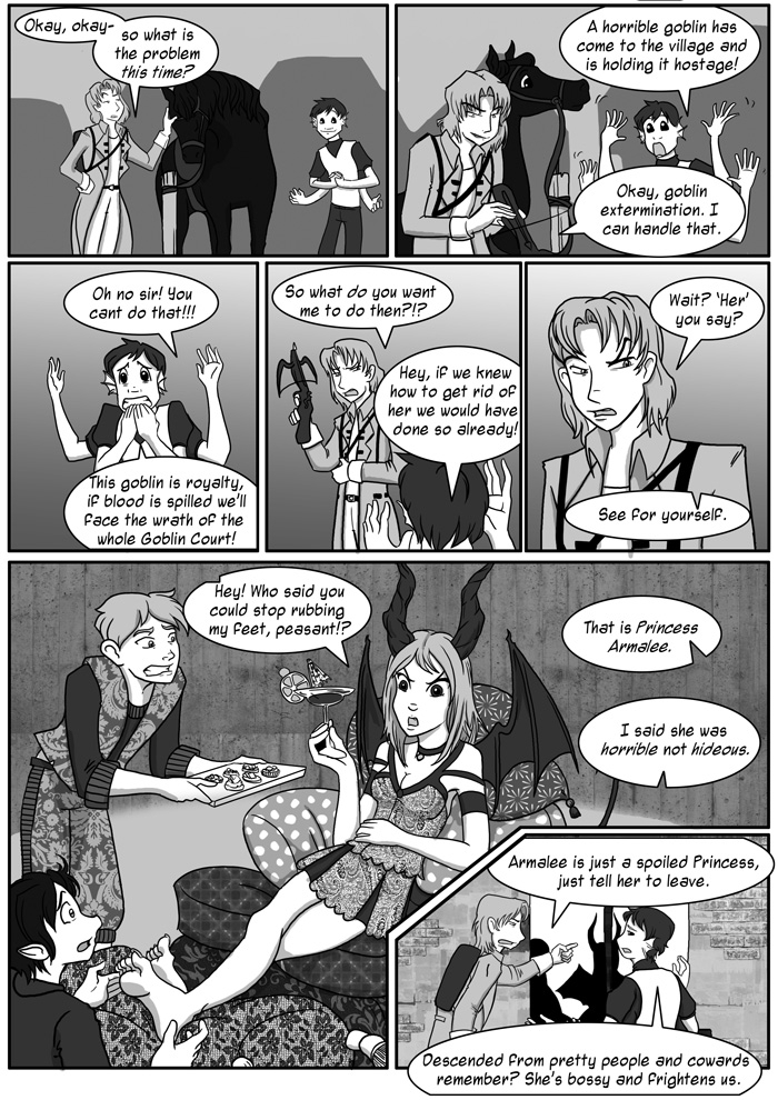 Gram Trellion and the horse he rode in on Page 3 - The Goblin Princess