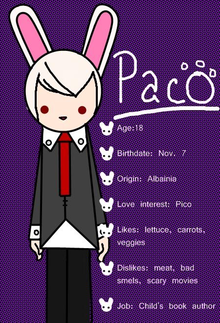 Paco Character sheet