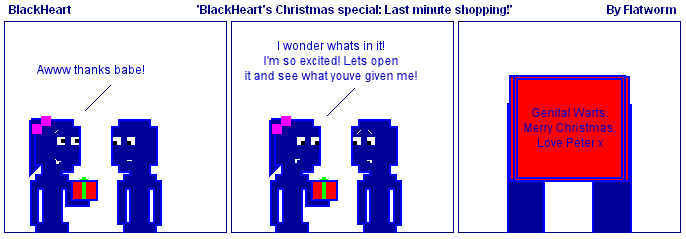 Theme Week 003: 'BlackHeart's Christmas Special: Last minute shopping'