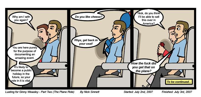 Lusting for Ginny Weasley - Part 2 (The Plane Ride)