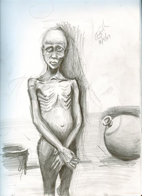 starving child