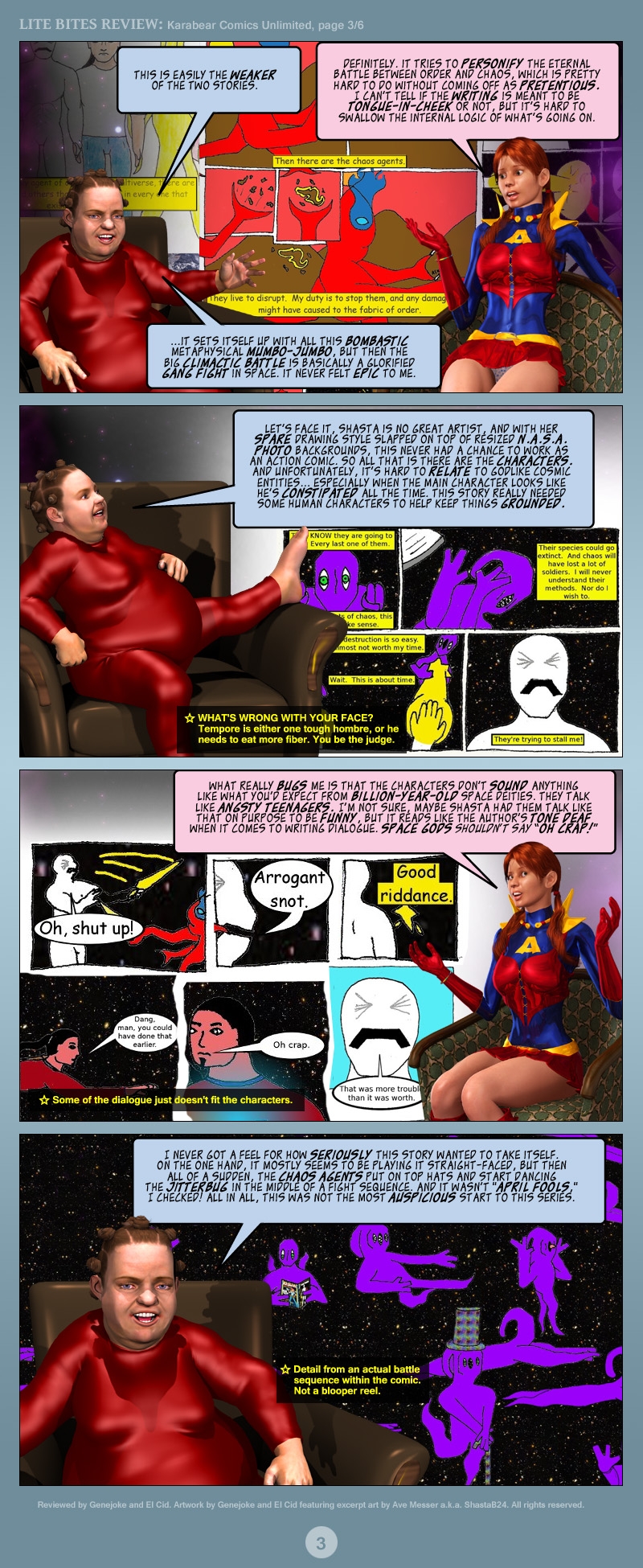 Lite Bites Review: Karabear Comics Unlimited, p 3/6