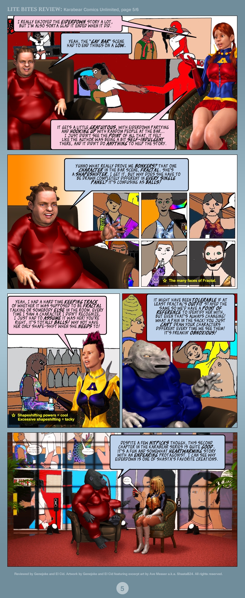 Lite Bites Review: Karabear Comics Unlimited, p 5/6