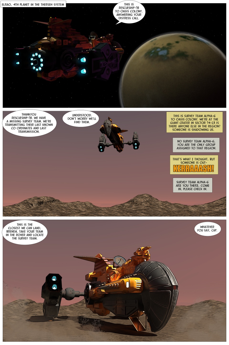 Rescueship-78:The Crater Caper Page One