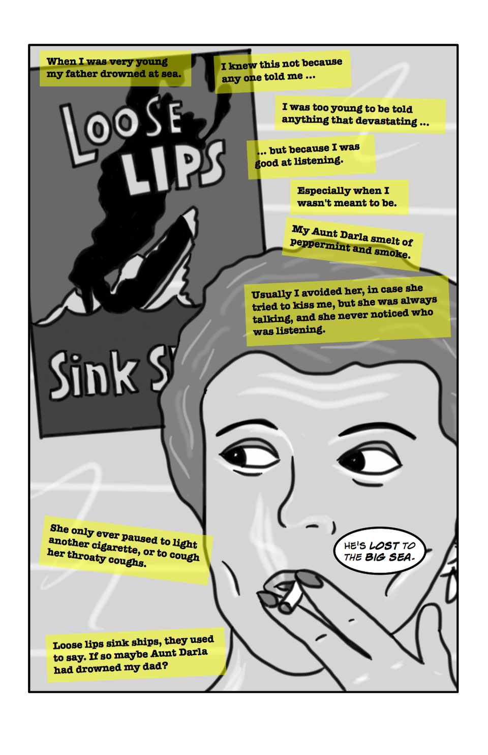 The big sea page one