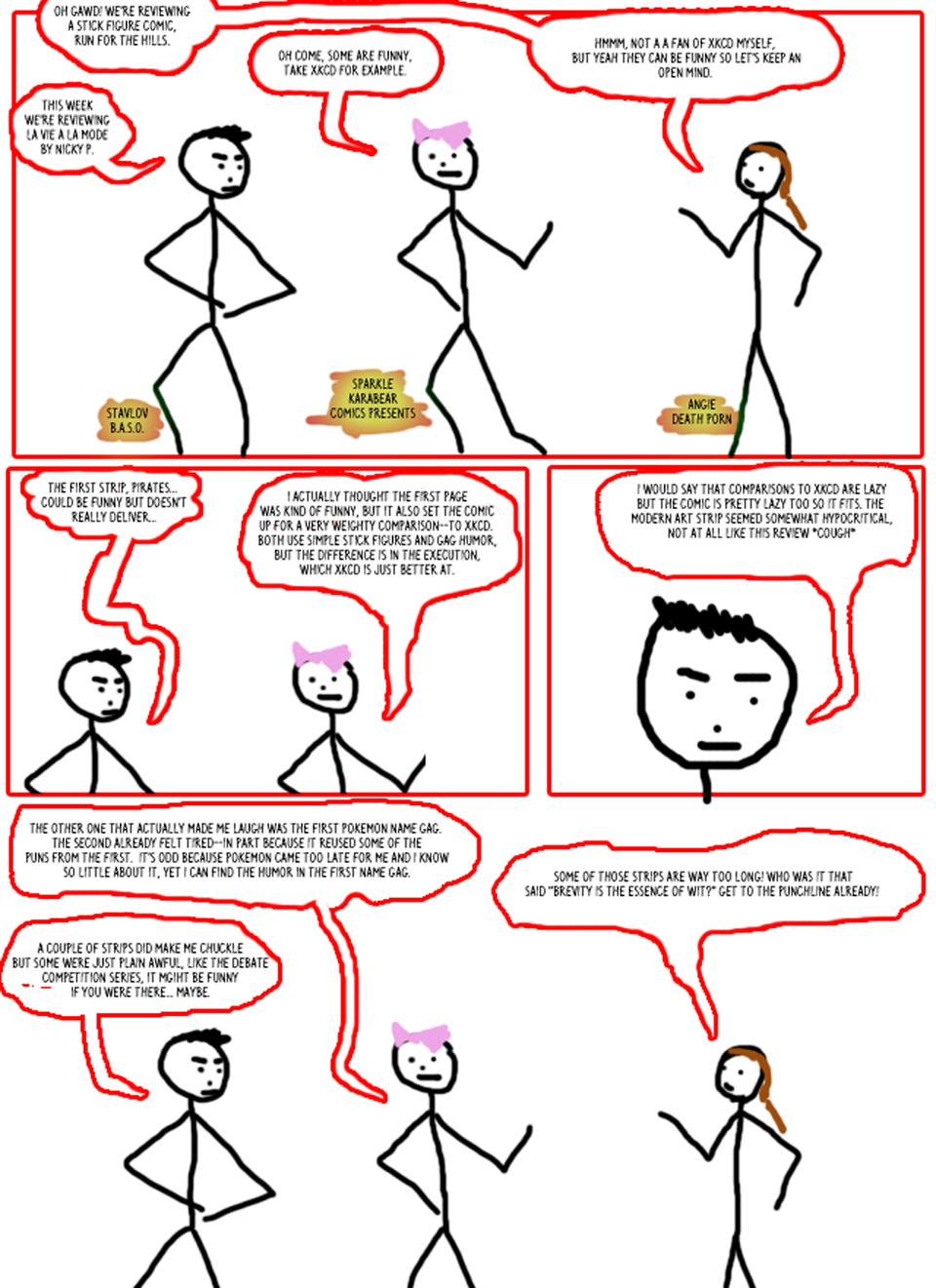 La vie a la mode review page one