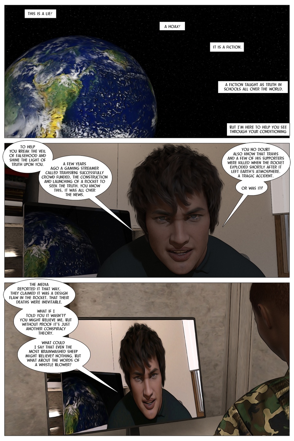 Flat Earther 2 Page One