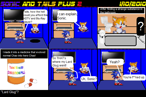 Tails' Miracle Evolution Pill Made From Lard Glug