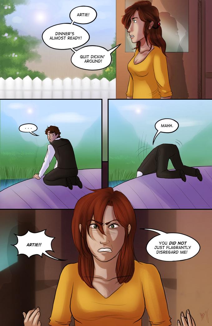 Page 7:: "Dickin' around."