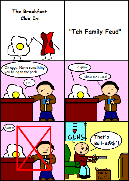 Eggy and Bacon #23:  "Teh Family Feud"