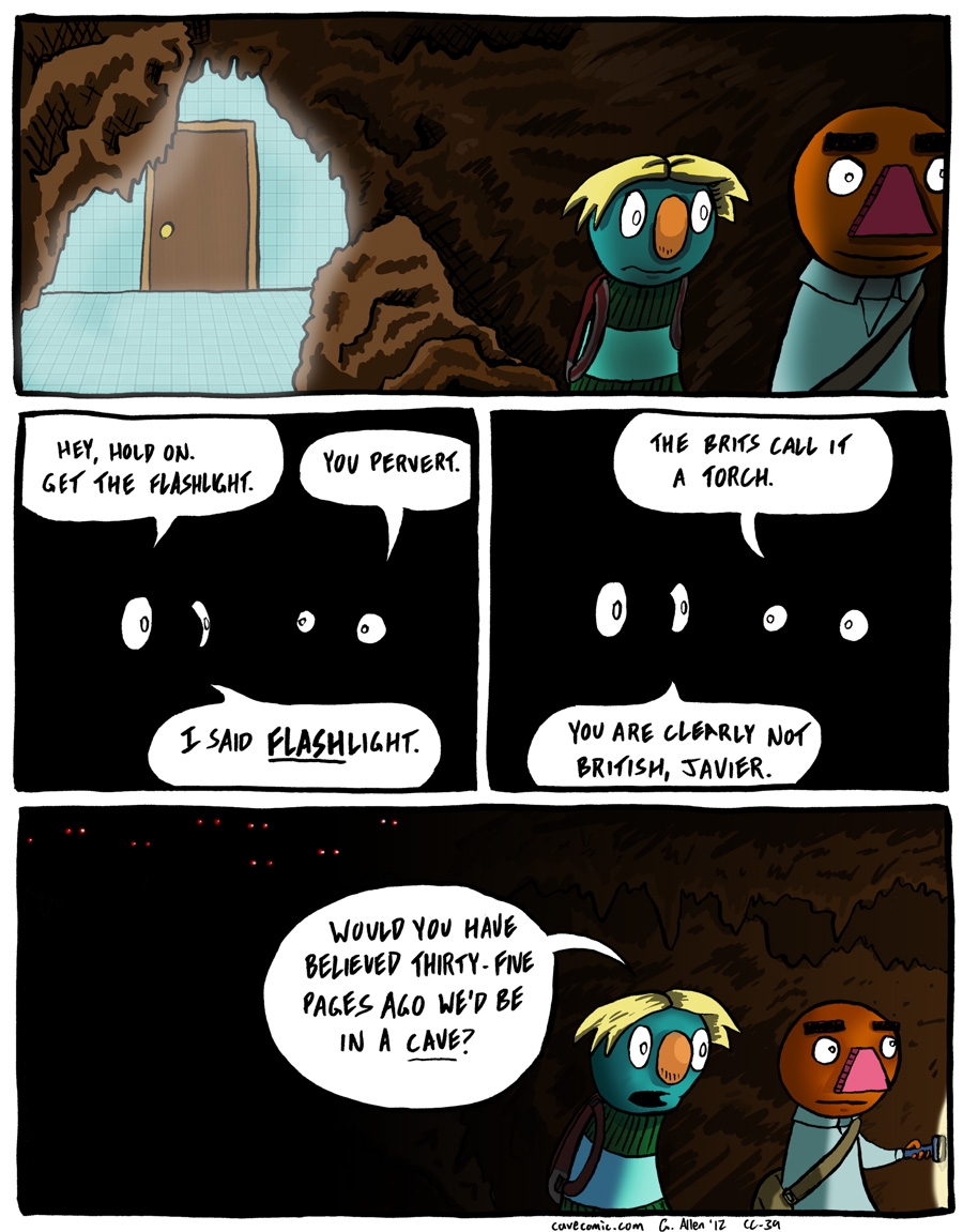 Into the Cave, or In Which We Think of Words Which Sound Like Flash