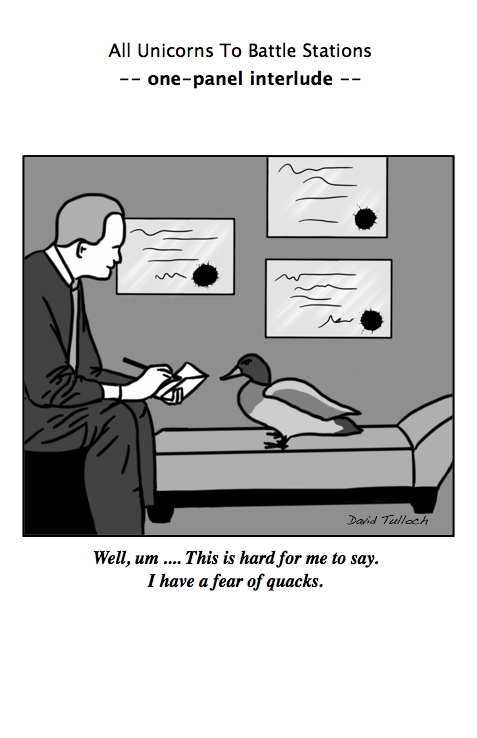 Quackers one panel cartoon
