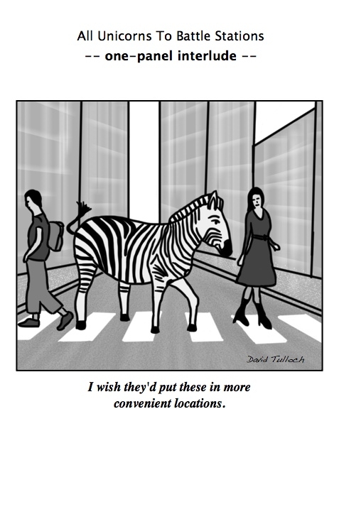 cross zebra (one-panel cartoon)