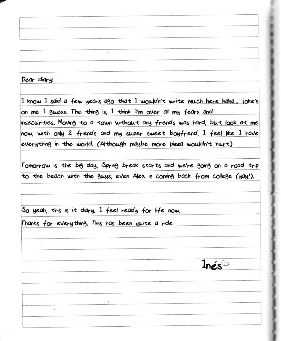Diary one.