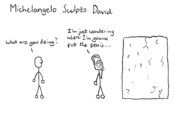 Michelangelo Sculpts David