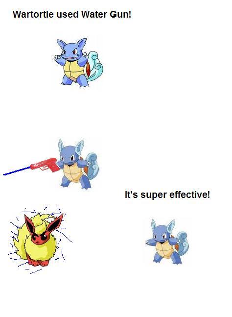 Wartortle used Water Gun  