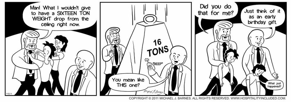 Like A Sixteen Ton Weight Has Dropped.