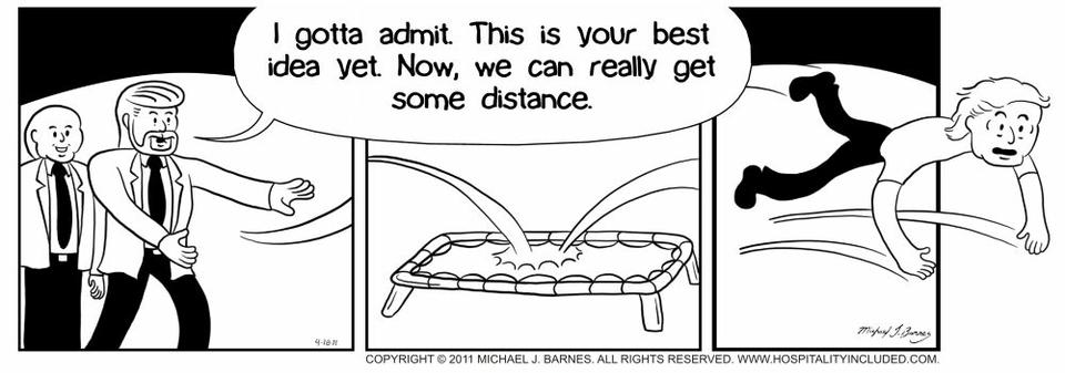 Bouncers Bouncing for Distance.