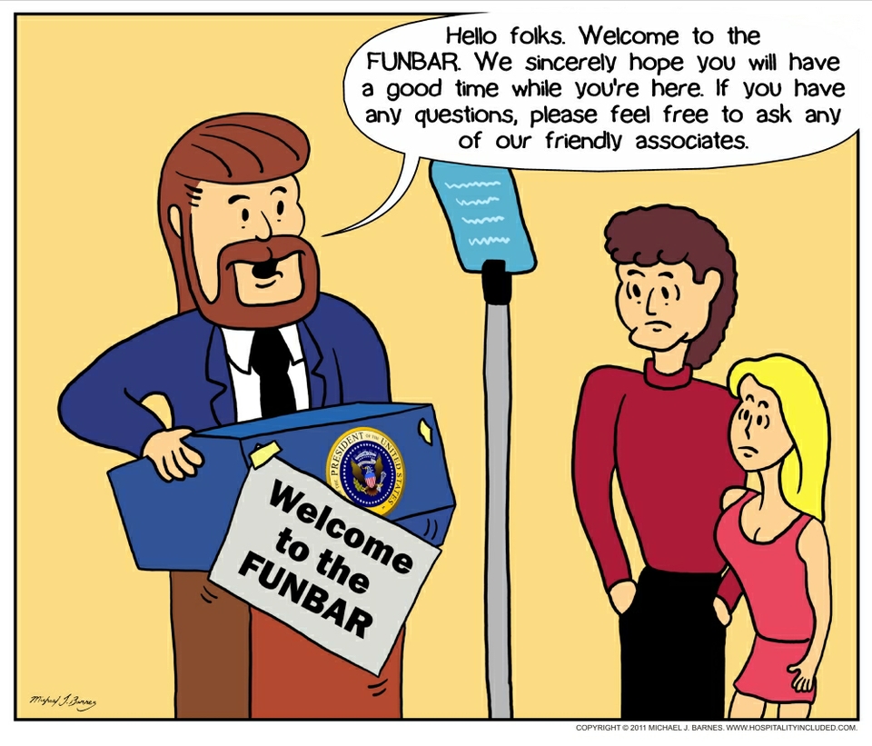 The FunBar's New Podium.