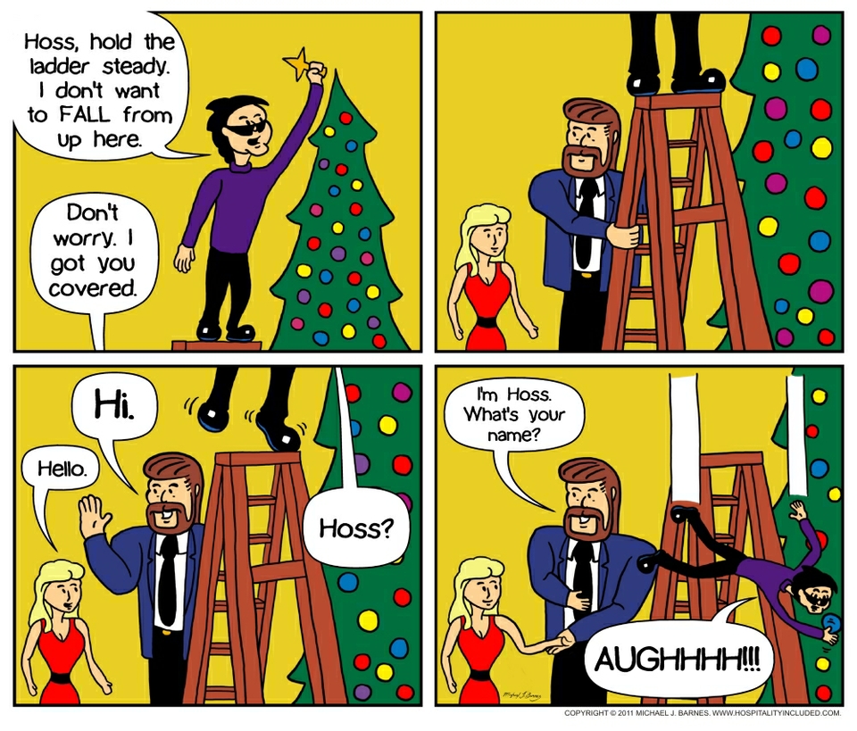 Trimming The Funbar Christmas Tree.