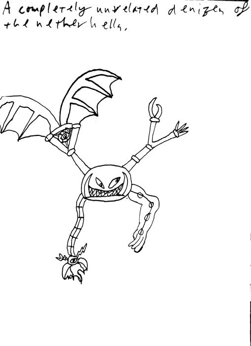 A completely unrelated denizen of the Nether hells.
