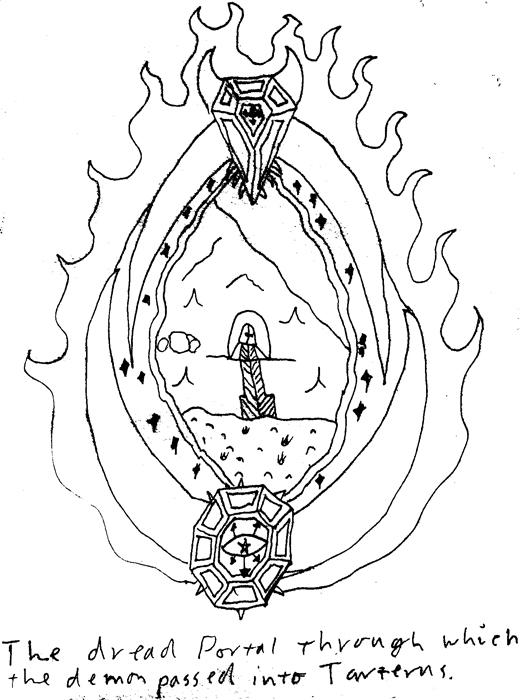 The dread portal through which the demon passed into Tartarus.