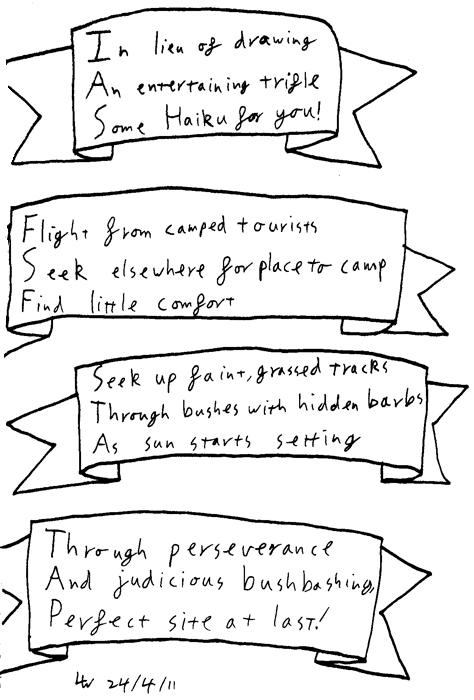 In lieu of a drawing, An entertaining trifle, Some Haiku for you!