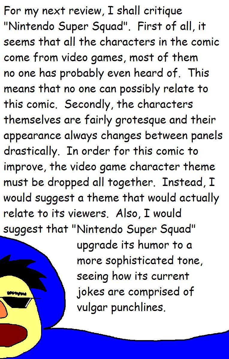 Bad Comic 2 -- "Nintendo Super Squad"