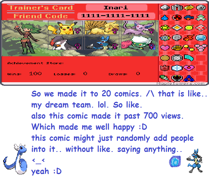 20 comics and 700 views :D