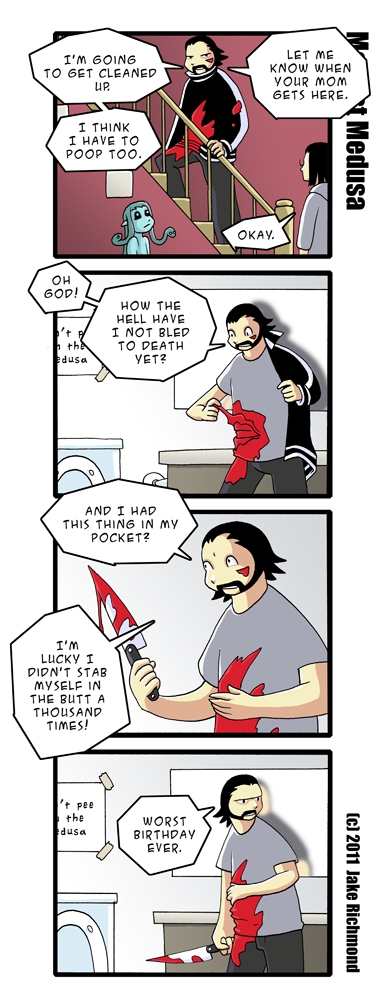 Stab yourself in the butt