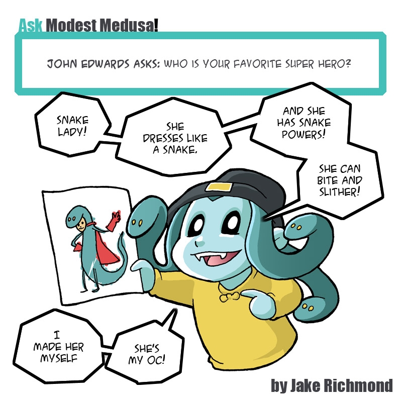 Ask Modest Medusa about Superheroes