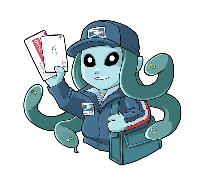 Mail Carrier Modest Medusa