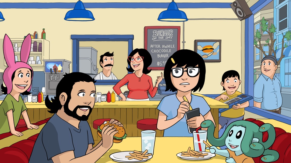 Modest Medusa visits Bob's Burgers