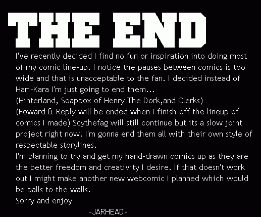 "The End and/or Finish"