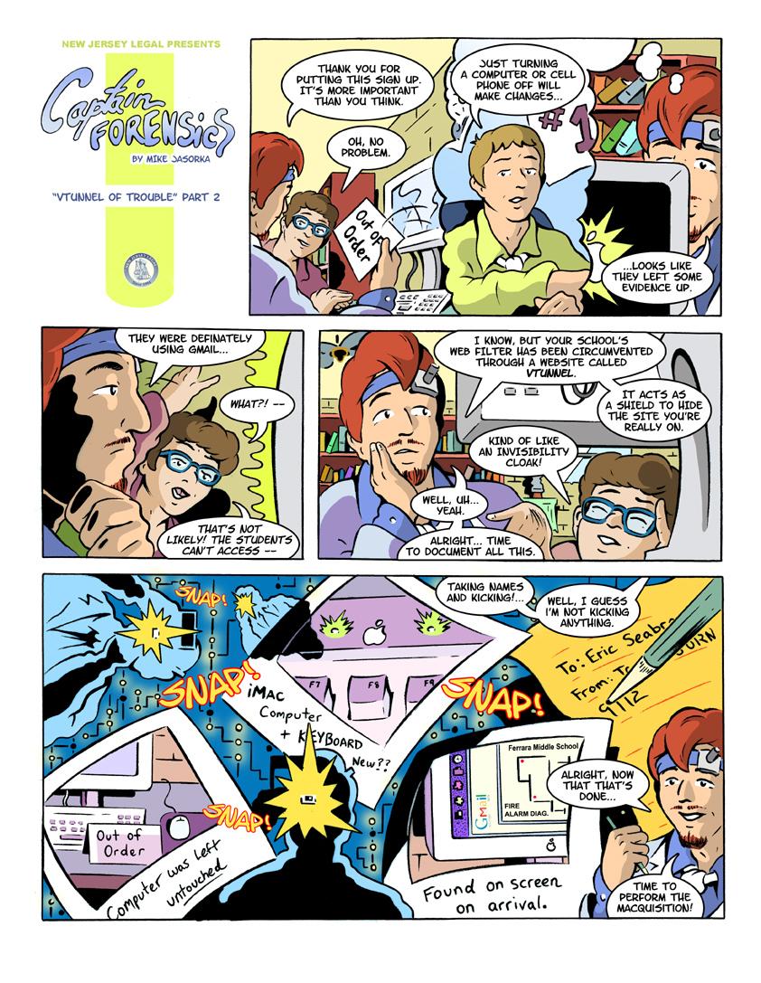 Captain Forensics Strip #9 "VTunnel of Trouble" Part 2