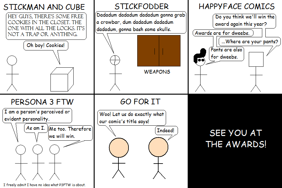 Stick Figures prepare for the Awards! by Pieguy259